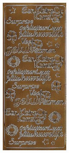 Sticker een kleintje op komst goud