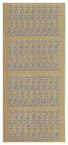Sticker uitnodiging goud