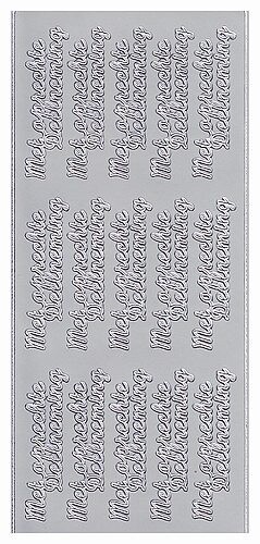 Sticker Met oprechte deelneming zilver