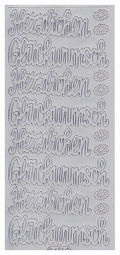 sticker Herdlichen Gluckwunsch