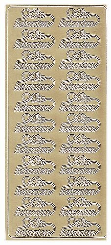 Sticker  Wir Heiraten
