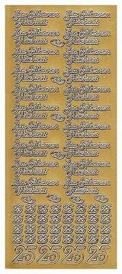 Aufkleber zur silberen Hochzeit