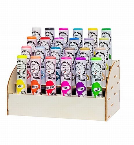 Paint bottles display 24 tubes