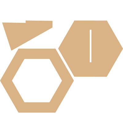 MDF fotolijstje hexagon