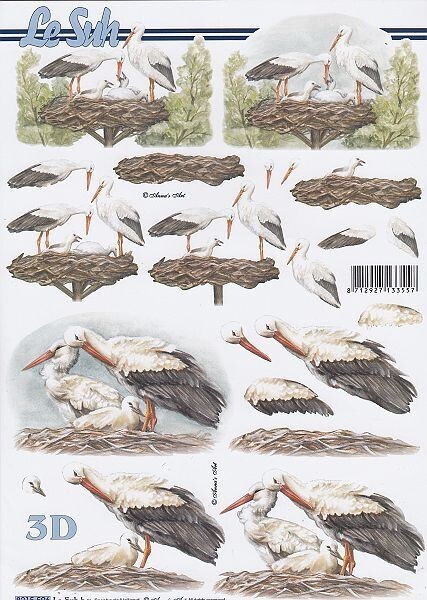 3d Bogen Storch