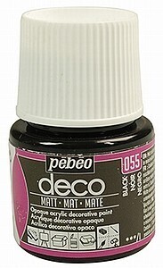 Acrylic paint Pebeo Deco matt black