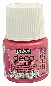 Acrylic paint Pebeo Deco matt Bengale pink