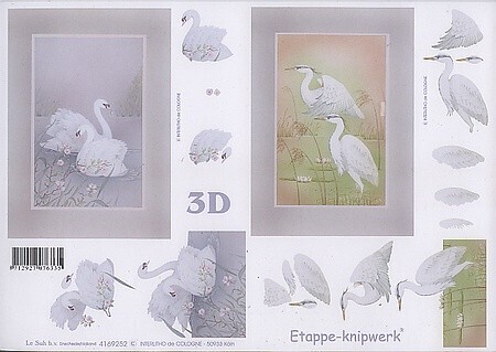 Knipvel  zwaan reiger