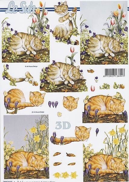 3d sheet animals le suh cats