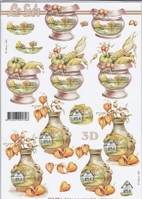 3d feuille fleurs