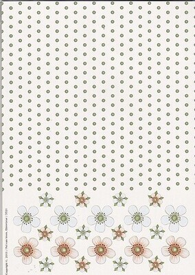 3d feuille fleurs