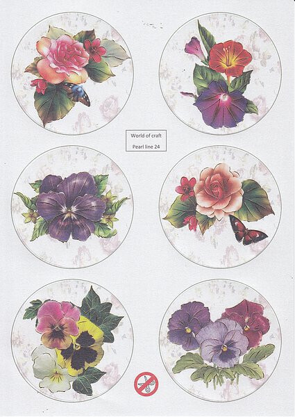 Stansvel world of craft pearls line bloemen