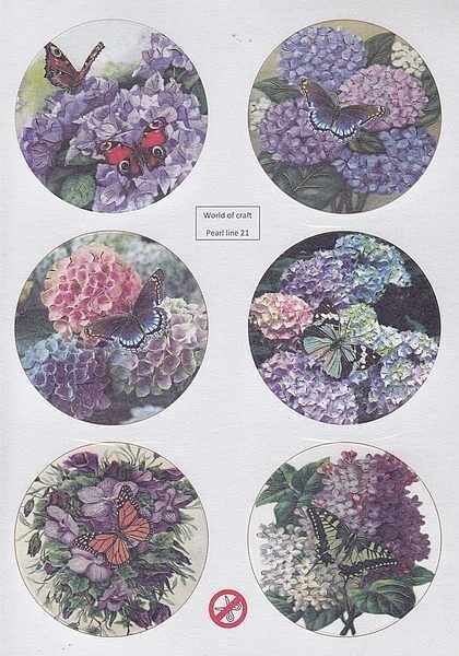 Stansvel World of craft pearl line bloemen hortensia