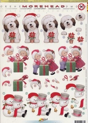 Stansvel Morehead kerst kado hond sneeuwpop