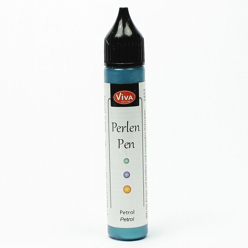 Perlen pen petrol