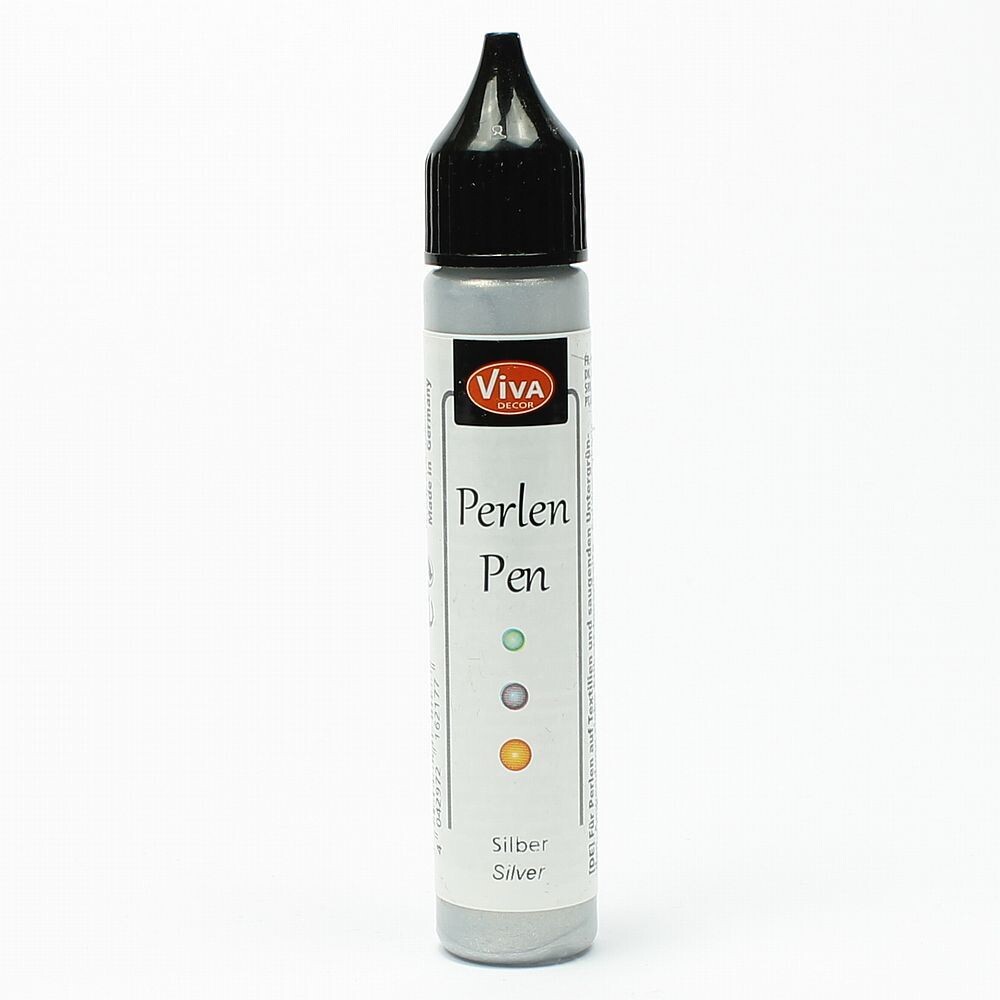 Perlen pen silver