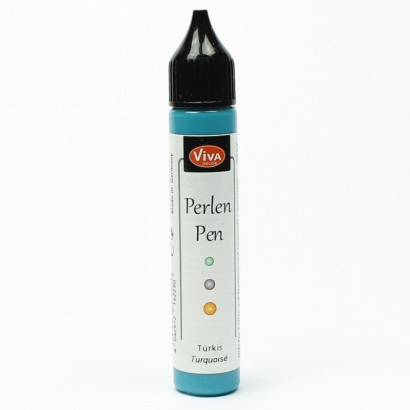 Perlen pen turquoise