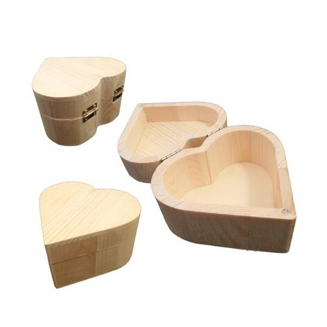 Houten kistje Hart