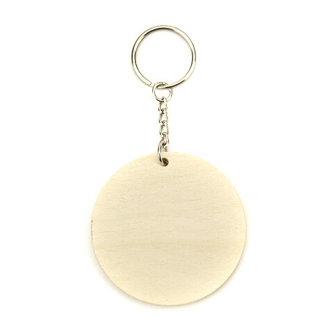 Houten sleutelhanger rond