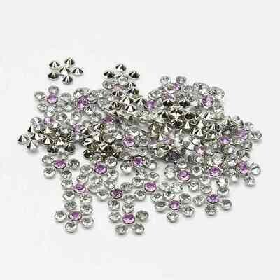 Fleurs acryliques avec strass