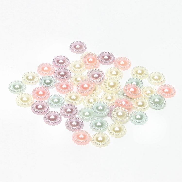 Acryl bloemen rond mini