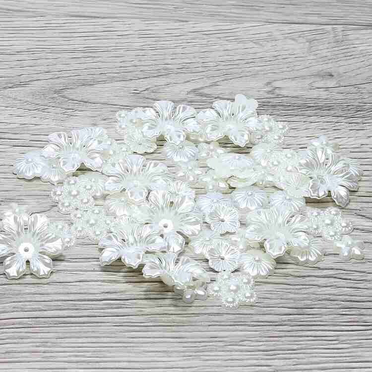 Acryl Blumen Perlmutt Mix