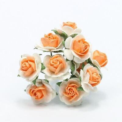 Bloemen roosjes wit / oranje