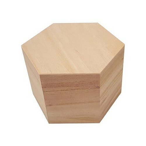 Box hexagon with loose lid