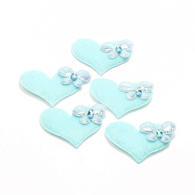 plush baby hart blauw