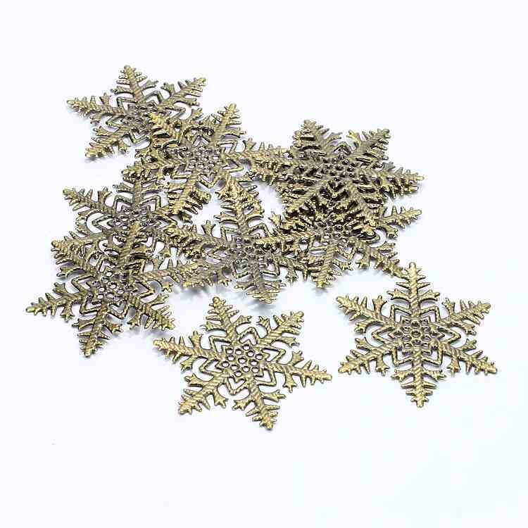 Decoratie sneeuwvlokken brons