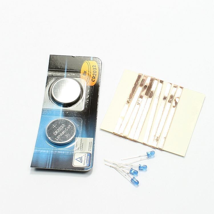 Led lights for cards blue