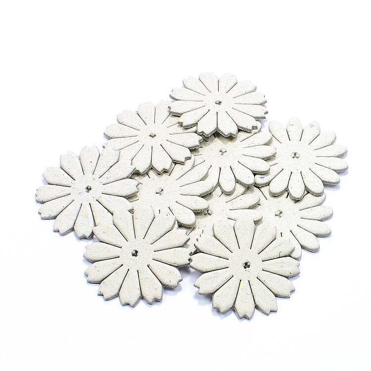 gray cardboard flowers set