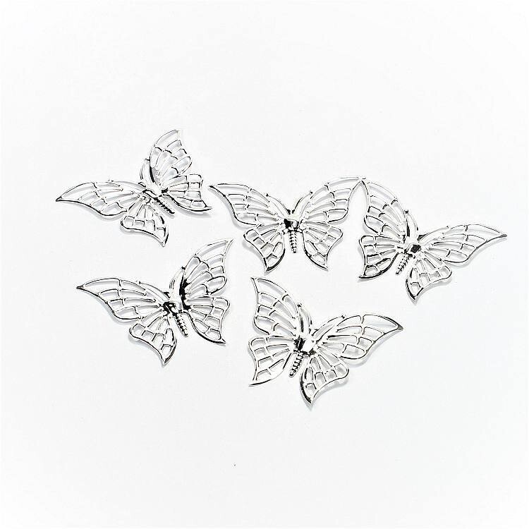 Schmetterlinge groß silber