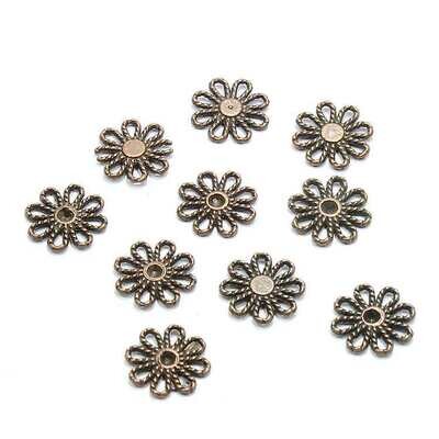 Décoration fleurs bronze