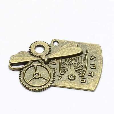 Steampunk klok brons