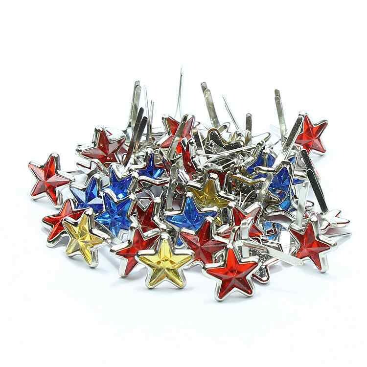Brads set stones stars