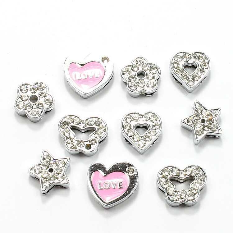 Ribbon sliders set strass