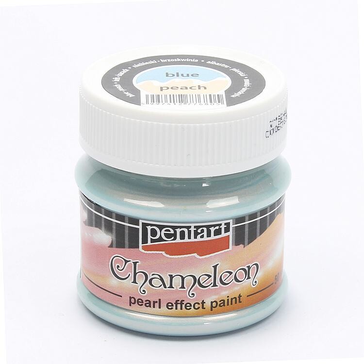 Chameleon parelmoer acrylverf blue peach