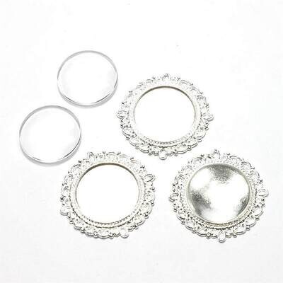 Frame set rond zilver