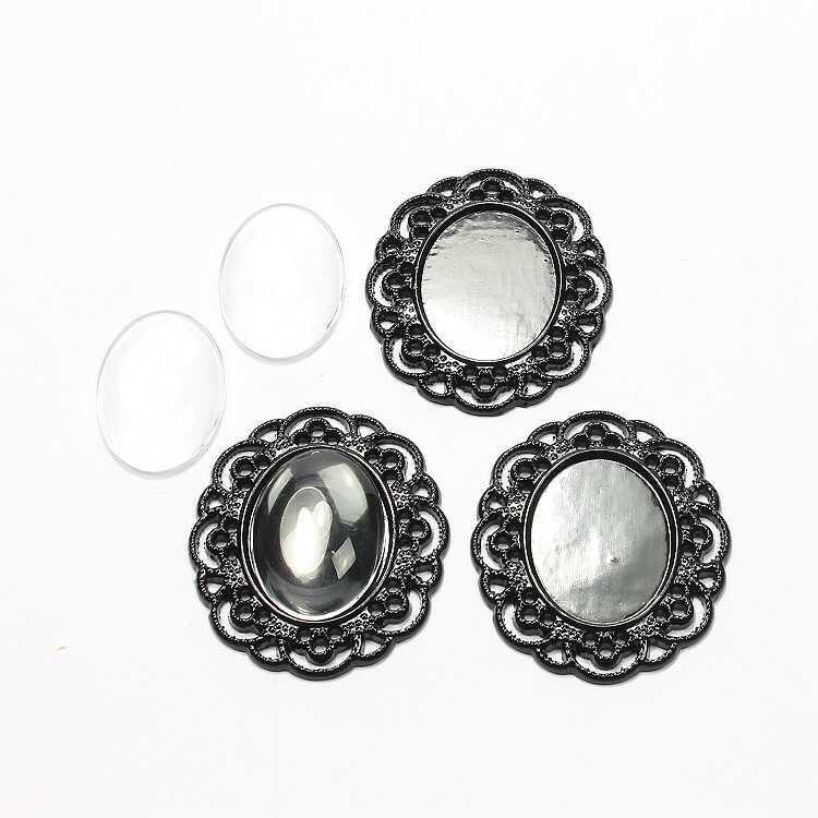 Frame set ovaal zwart