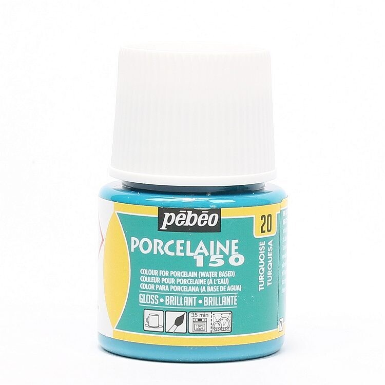 Porcelain paint Pebeo gloss Turqouise