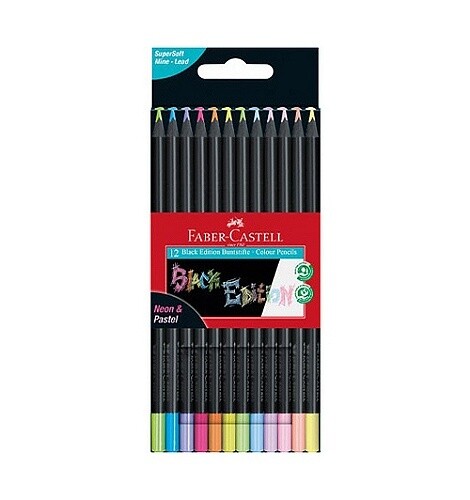 Faber-Castell Black edition 12 Neon pastel