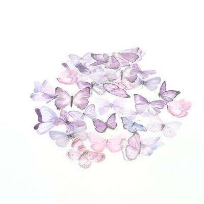 Mini stickers vlinder paars