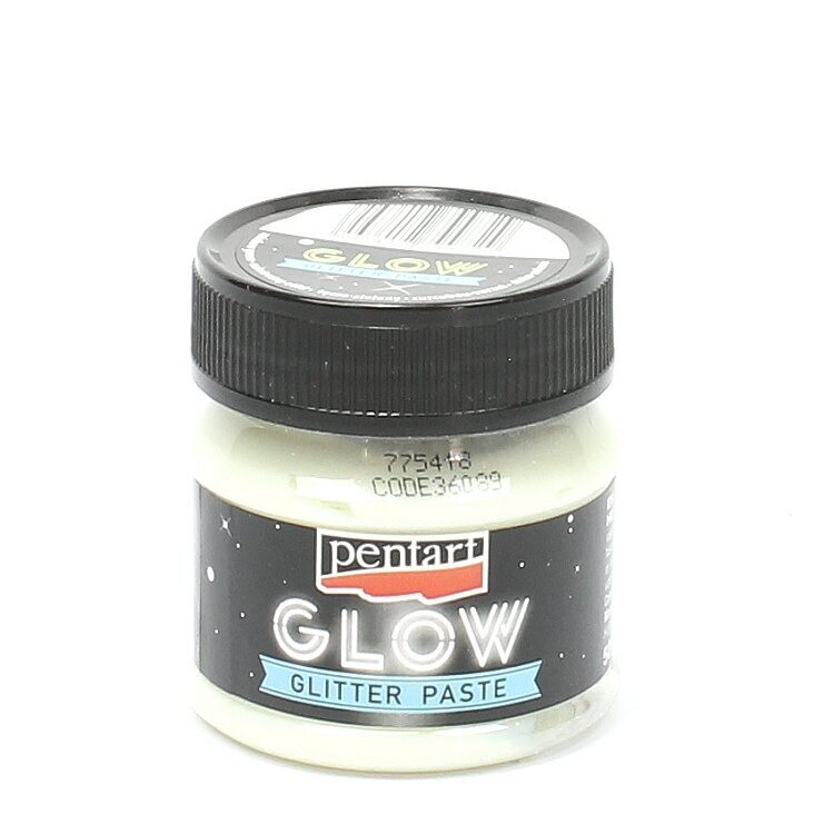 Glow in the dark glitter paste rainbow green