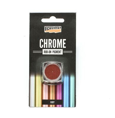 Rub on pigment chrome Ruby