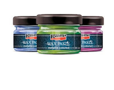 Metallic colored wax paste