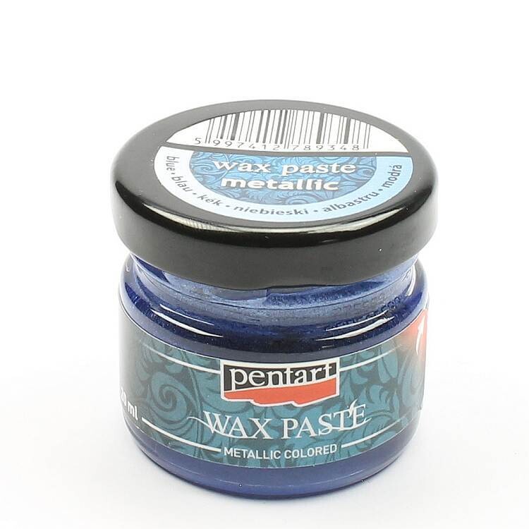 Wax paste metallic colored Blue