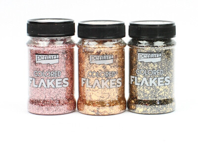 Pentart colored flakes
