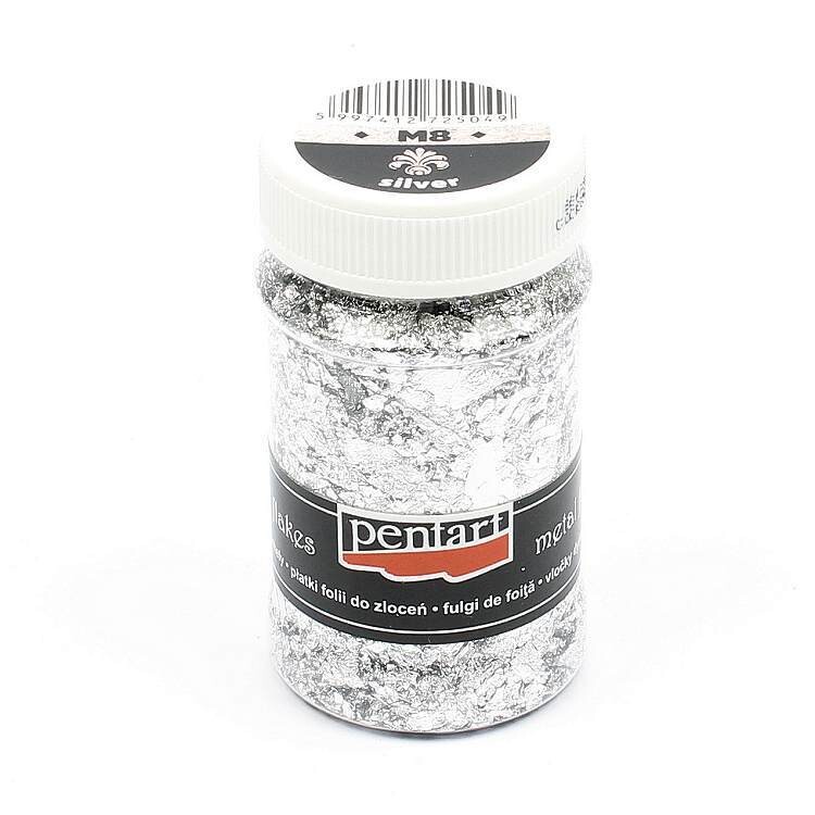 Metal flakes silver