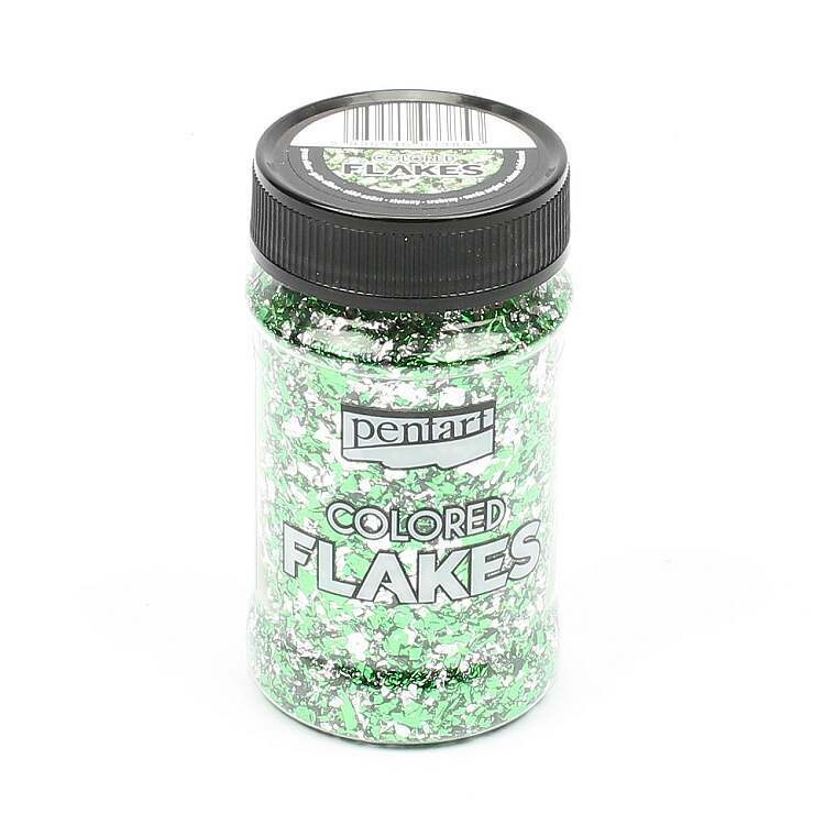 Colored flakes Green silver